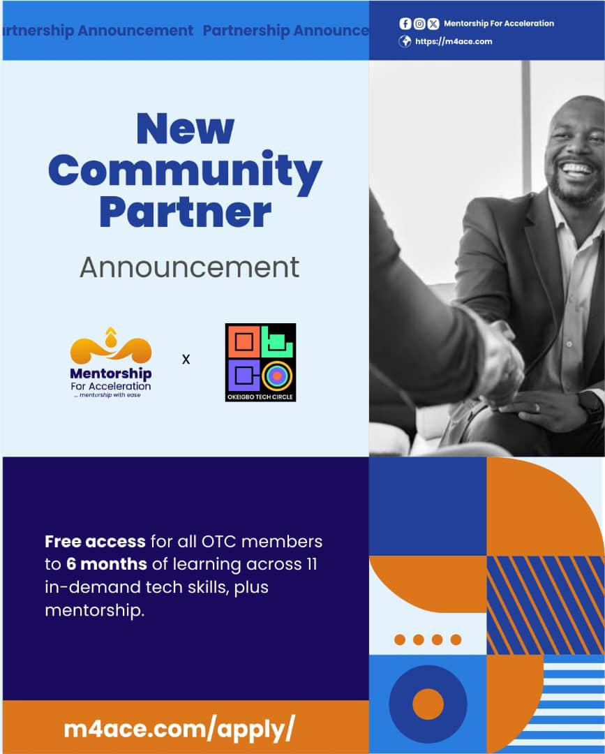 Tech Training Partnership with Mentorship For Acceleration flyer